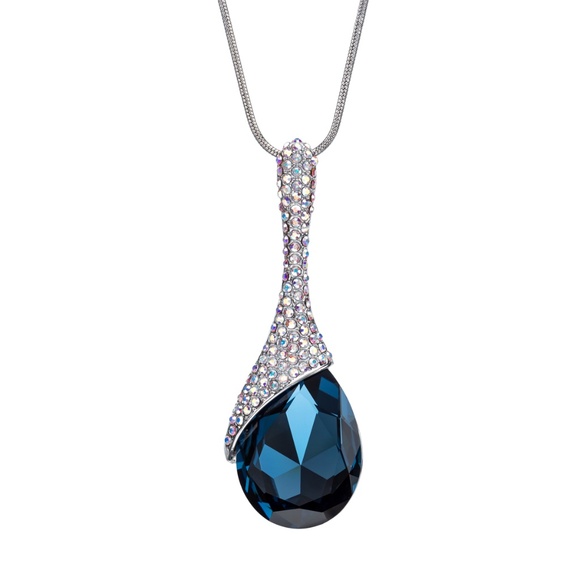 Jewelry - Montana Swarovski Crystal Pave Statement Teardrop Necklace